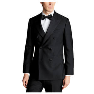 Charles Tyrwhitt Double Breasted Dinner Suit Jacket - Black